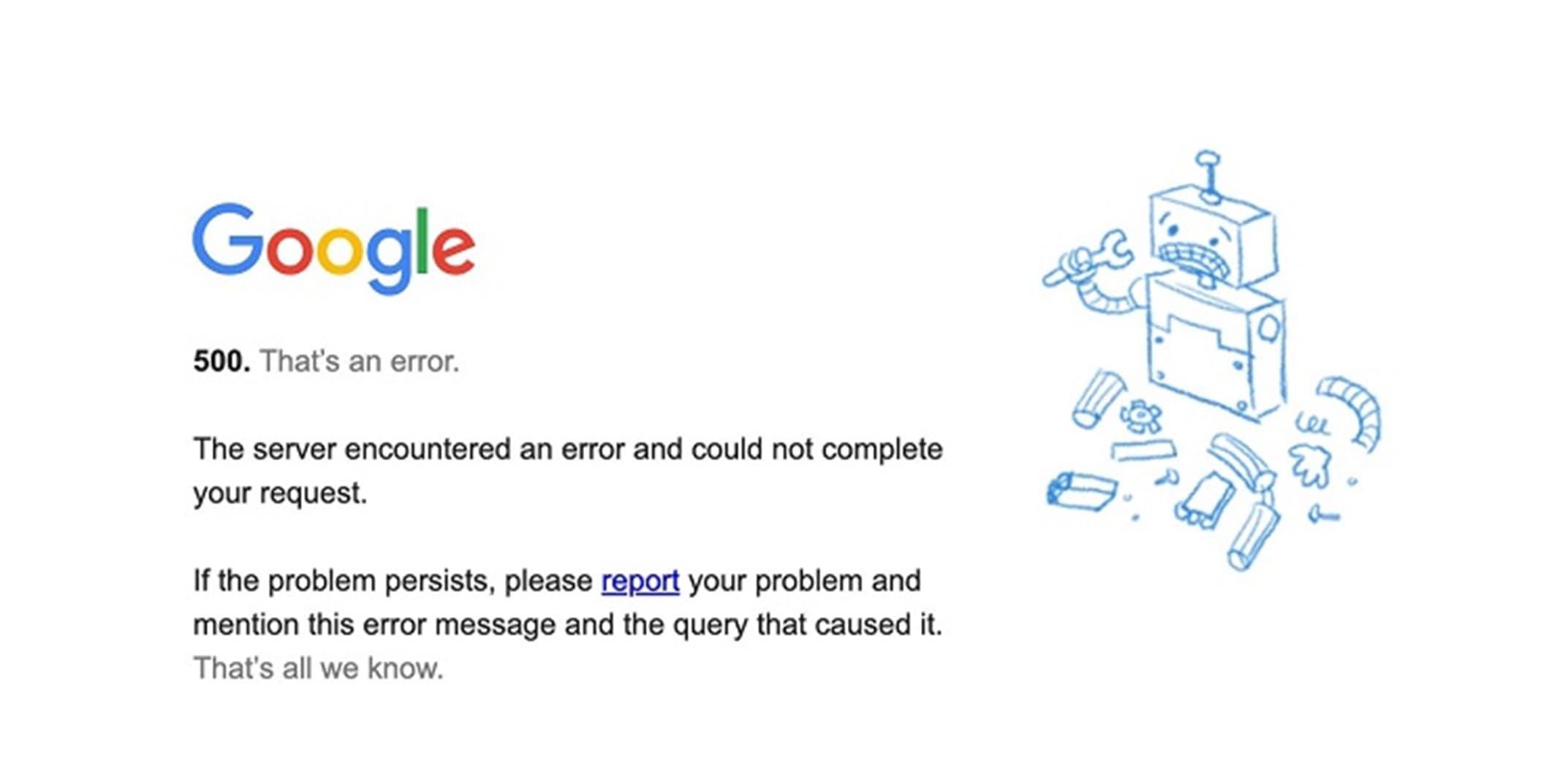 Google Search Engine Faces Global Outage, Users Report Server Errors!