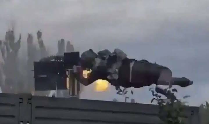 Machine Gun Spins Out of Control During Russian Military Drill