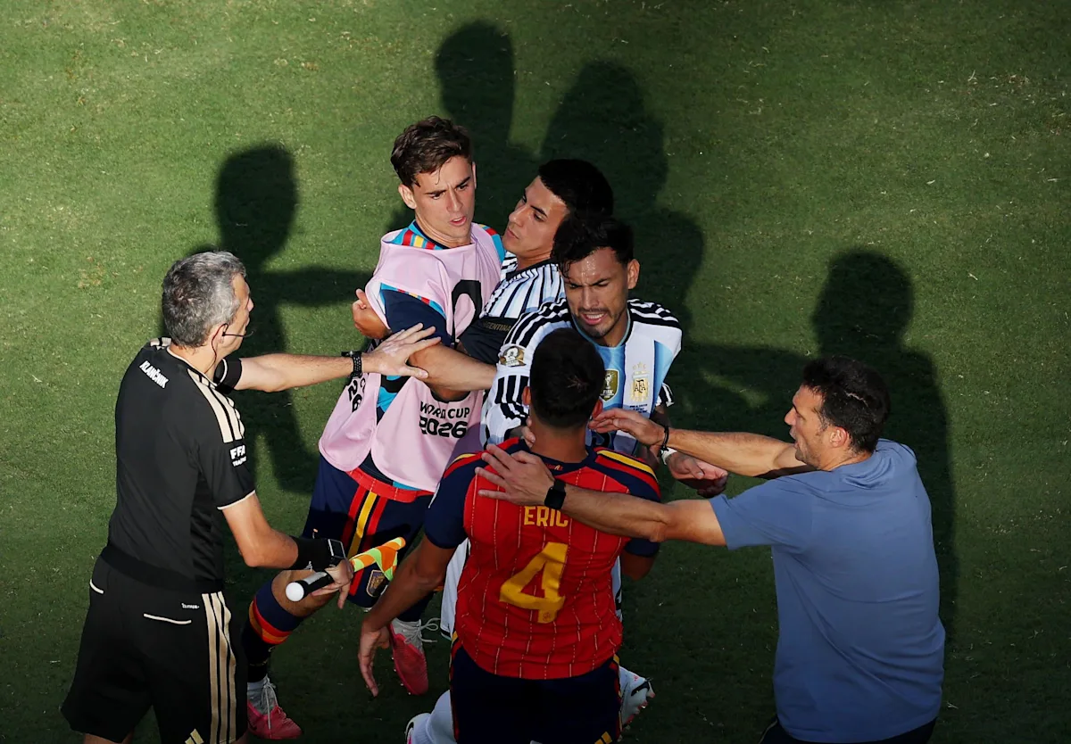 Spain Stuns Argentina...Paredes Sees Red After Final Whistle