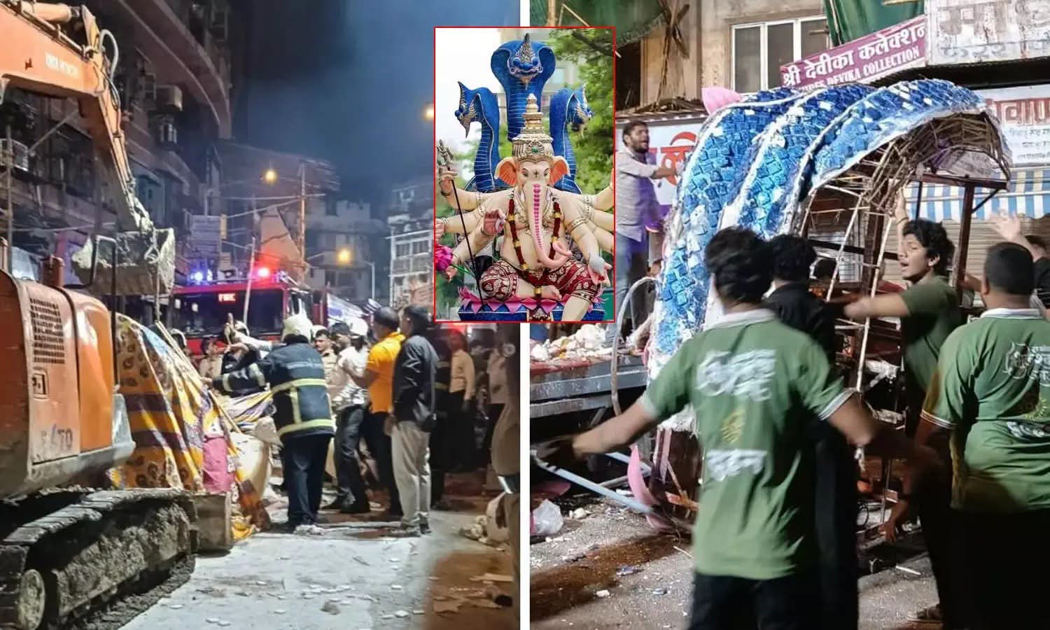 Mumbai Ganesh Idol Collapses, Two Dead