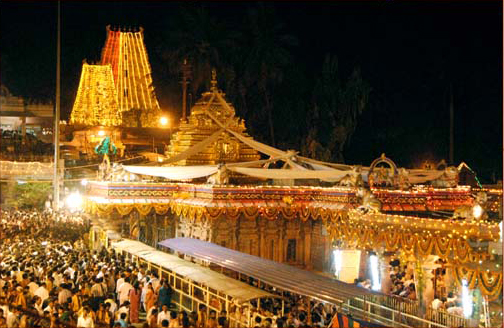 Heavy Rush of Devotees at Srisailam Mallikarjuna Swamy Temple