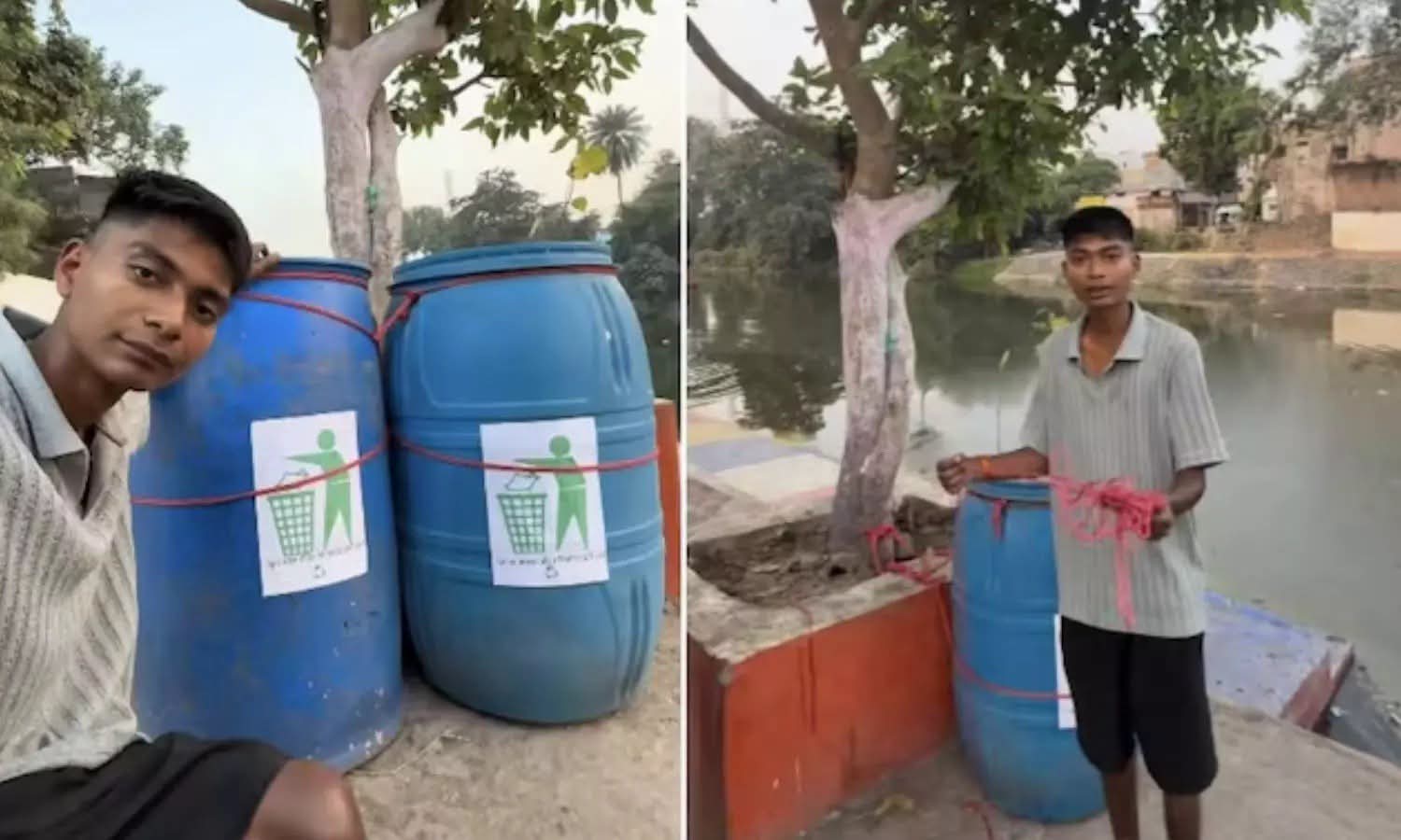 నదిని కాపాడాలన్న యువకుడి ప్రయత్నానికి ఊహించని షాక్!