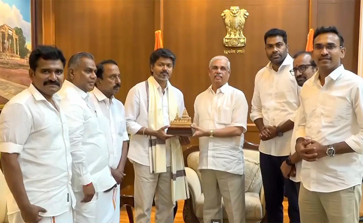 Vijay Meets the Governor; Producer's Presence Sparks Curiosity