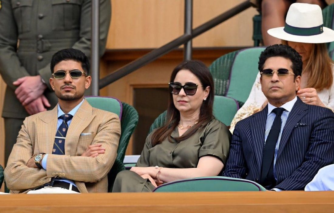 Shubman Gill Joins Sachin Tendulkar in Wimbledon Royal Box