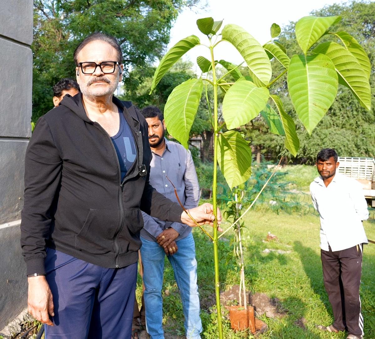 Nagababu Celebrates Chiranjeevi’s Birthday with a Green Initiative in Kokapet