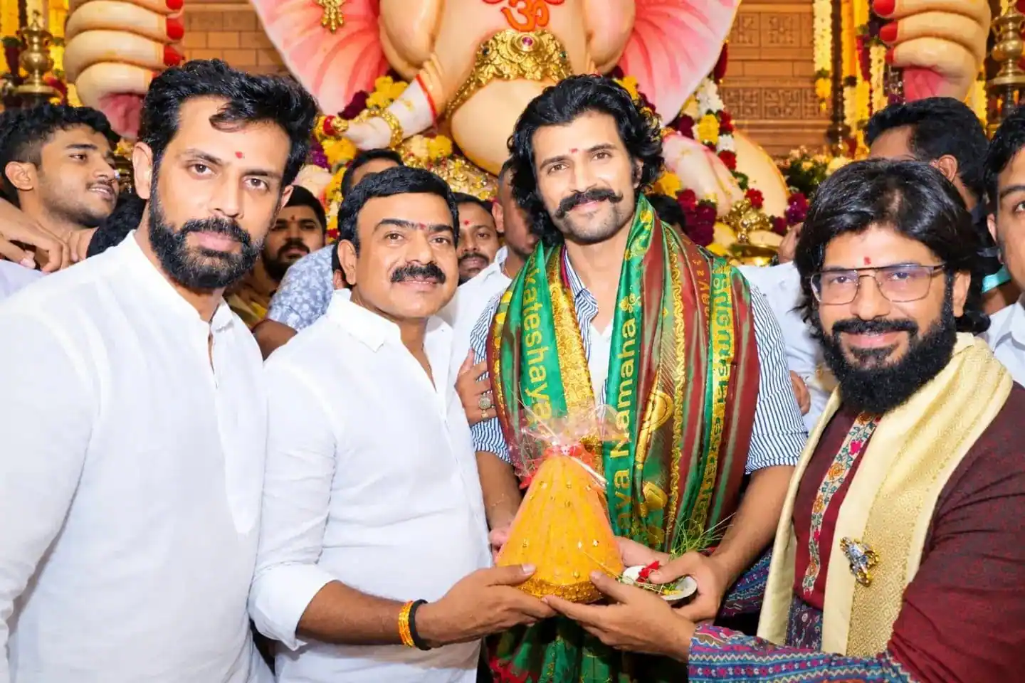 Film and Political Personalities Visit Balapur Ganesh Temple