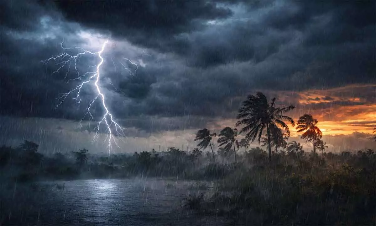 Lightning Alert Issued for AP Districts