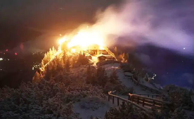 Historic Eagle’s Nest Building Catches Fire in the Bavarian Alps